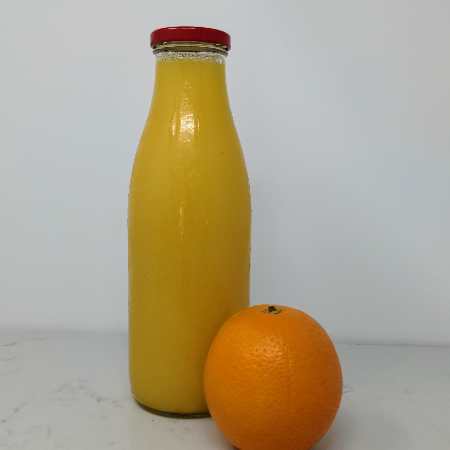 Organic Orange Juice in Glass 750ml Karava Dairy