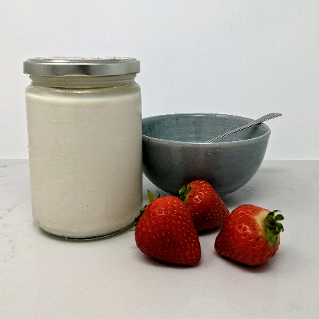 Strawberry Yogurt in glass 500g Karava Dairy