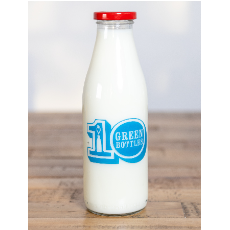 Organic Milk Skimmed 750ml Glass (1.32 pints) Karava Dairy